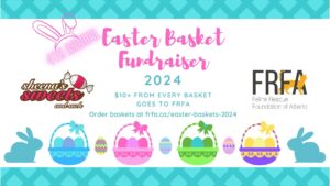 Easter basket fundraiser poster
